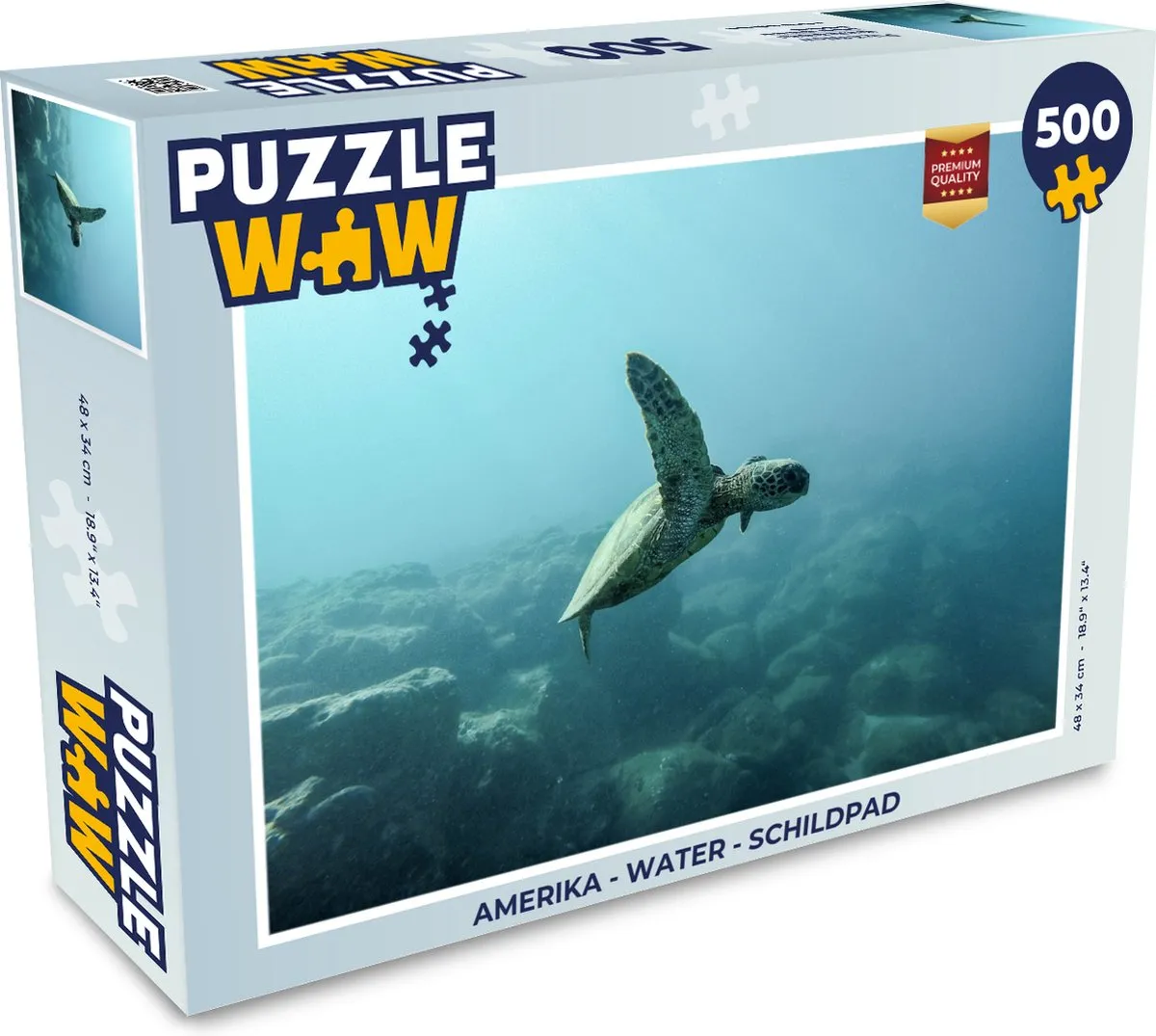 PuzzleWow Amerika Schildpad Legpuzzel 500 Stuks