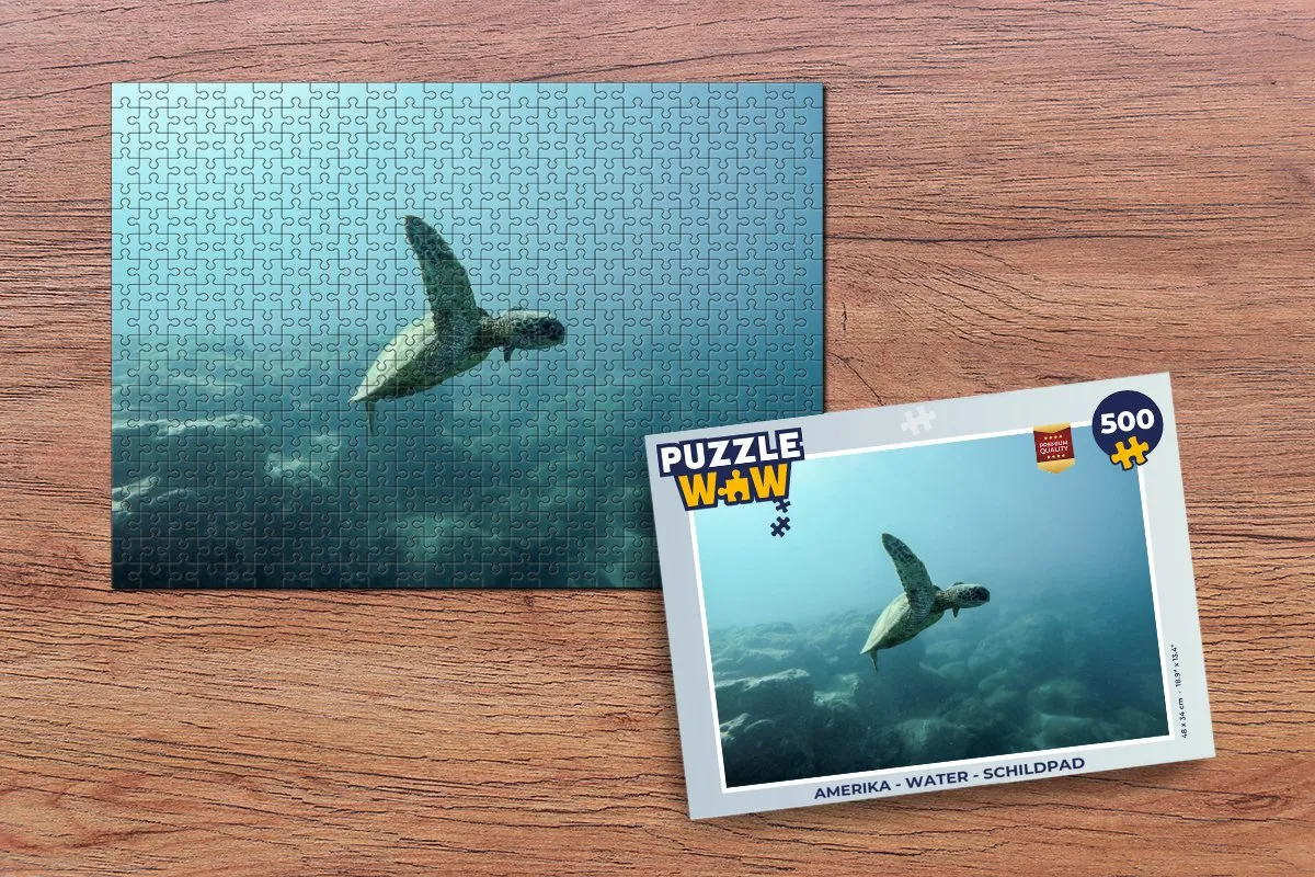 PuzzleWow Amerika Schildpad Legpuzzel 500 Stuks - Multicolor