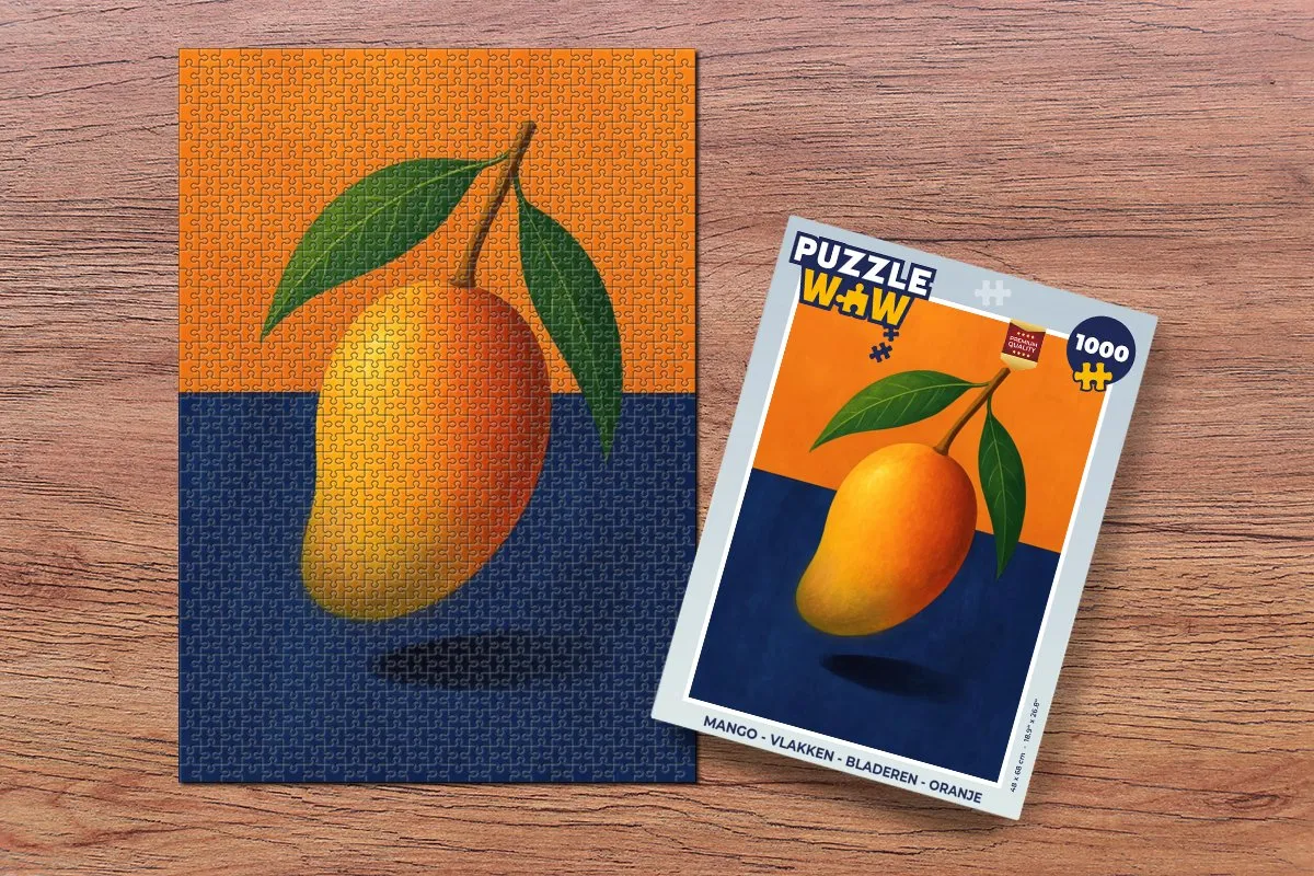 PuzzleWow Legpuzzel 1000 Stuks - Mango Oranje