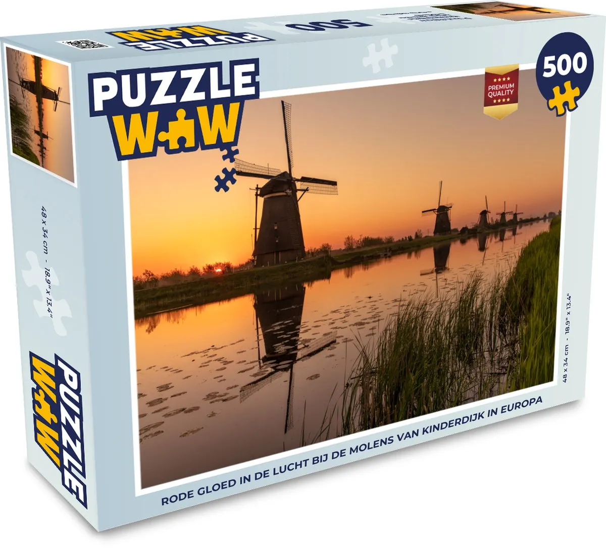 PuzzleWow Horizon Holland Legpuzzel 500 Stuks - Multicolor