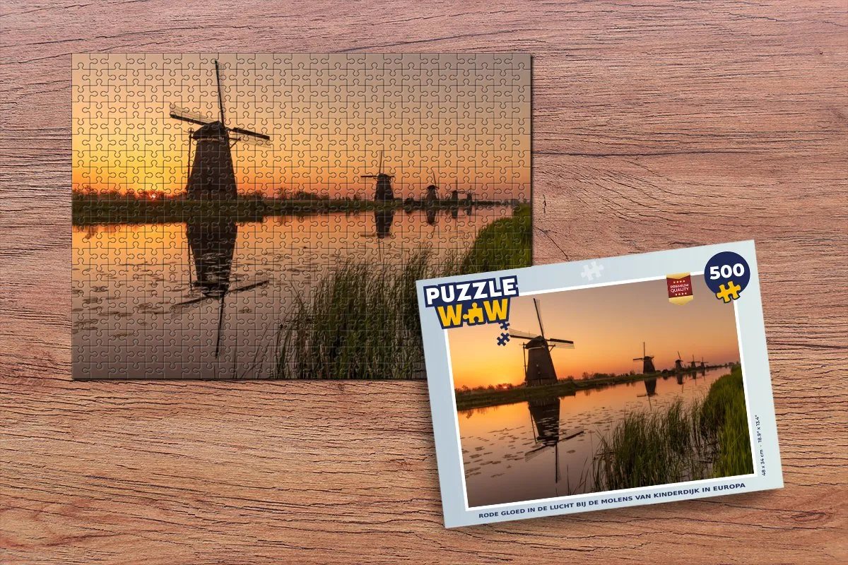 PuzzleWow Horizon Holland Legpuzzel 500 Stuks - Multicolor