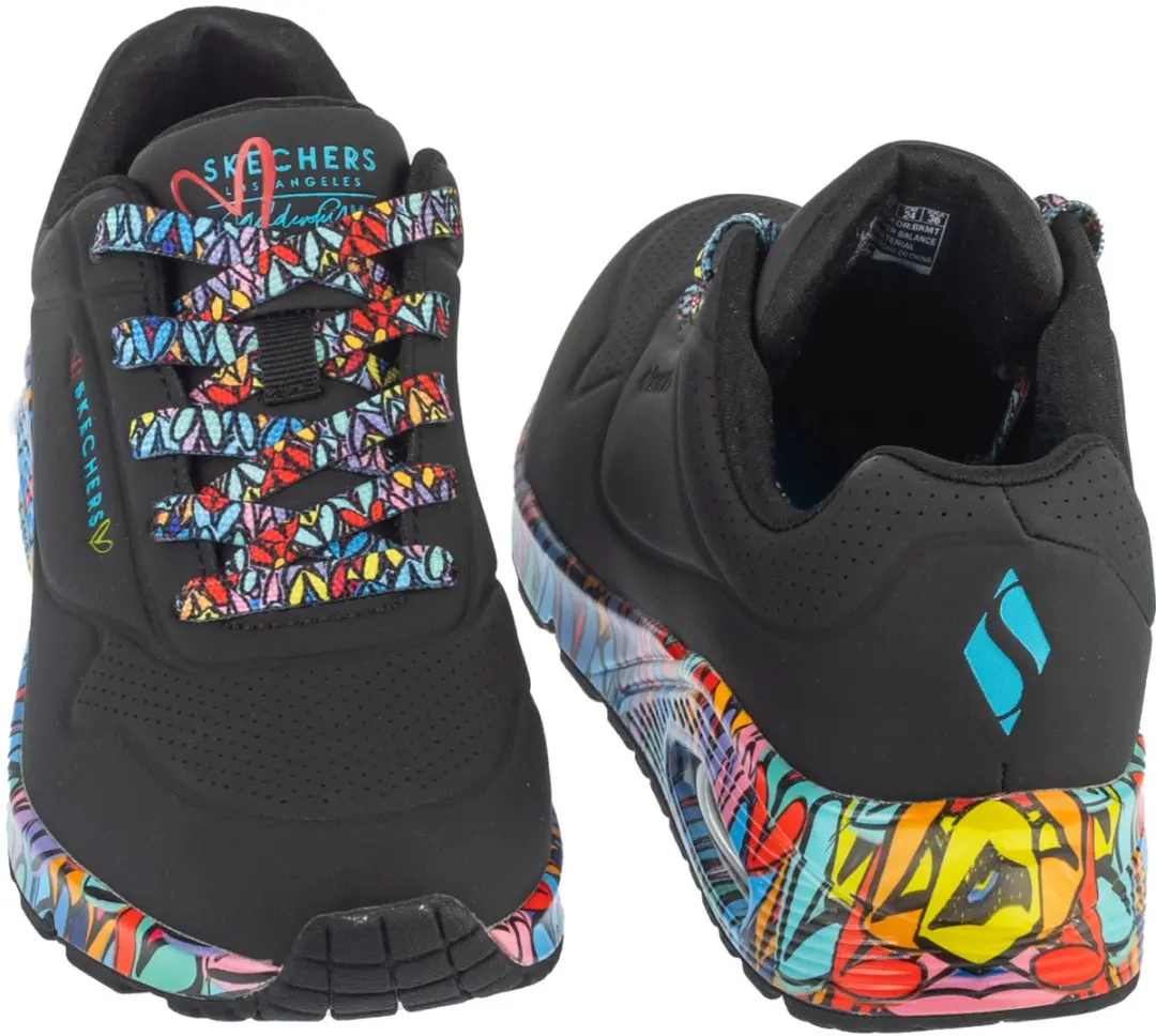 Skechers Uno Ravaged Love Sneakers - Zwart 36.5 - afbeelding 5 van 5