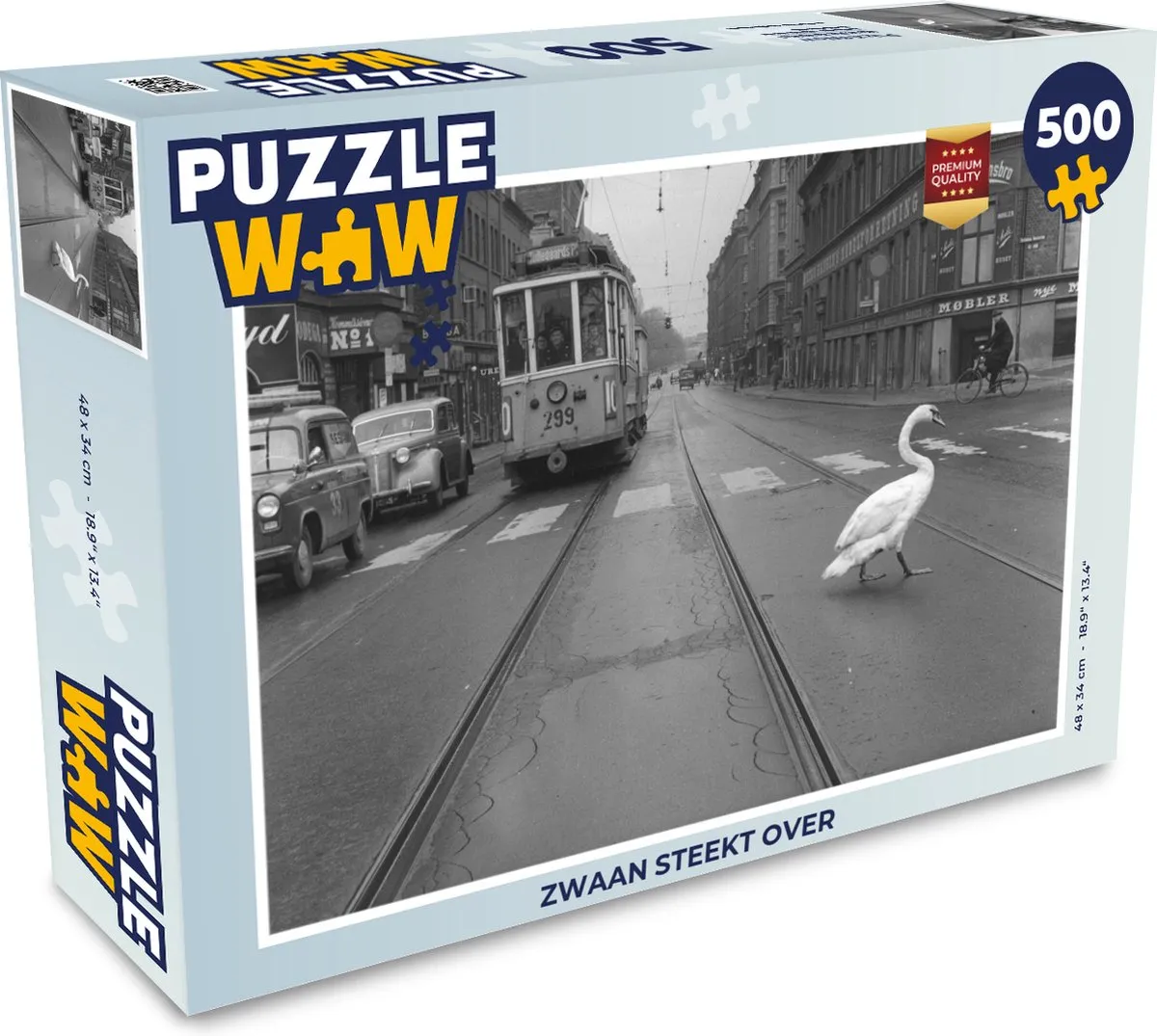PuzzleWow Legpuzzel Zwaan steekt over 500 Stuks