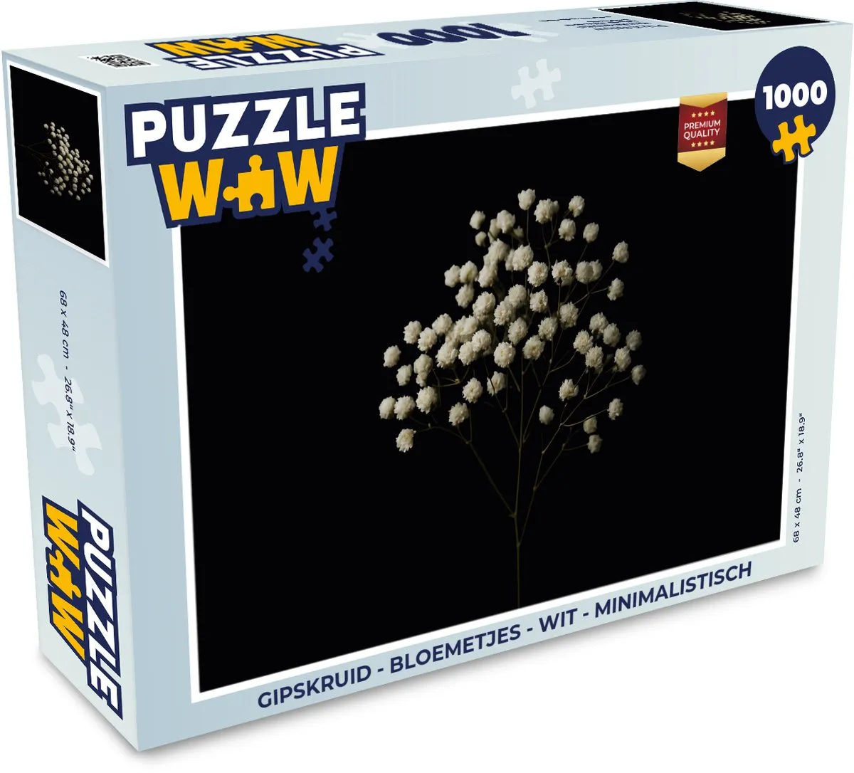 PuzzleWow Gipskruid Bloemetjes Legpuzzel 1000 Stuks