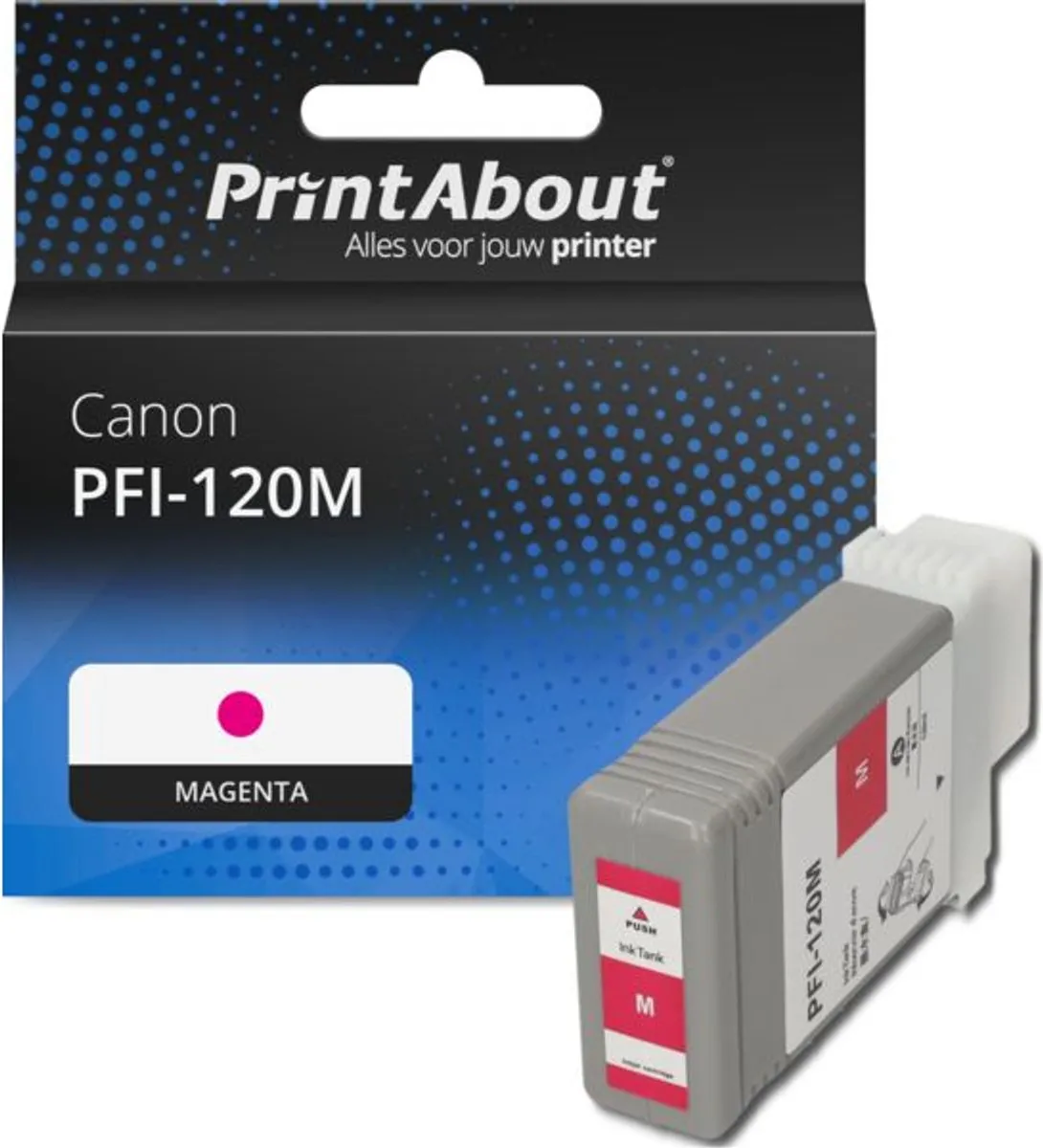 PrintAbout PFI-120M Inktcartridge Magenta