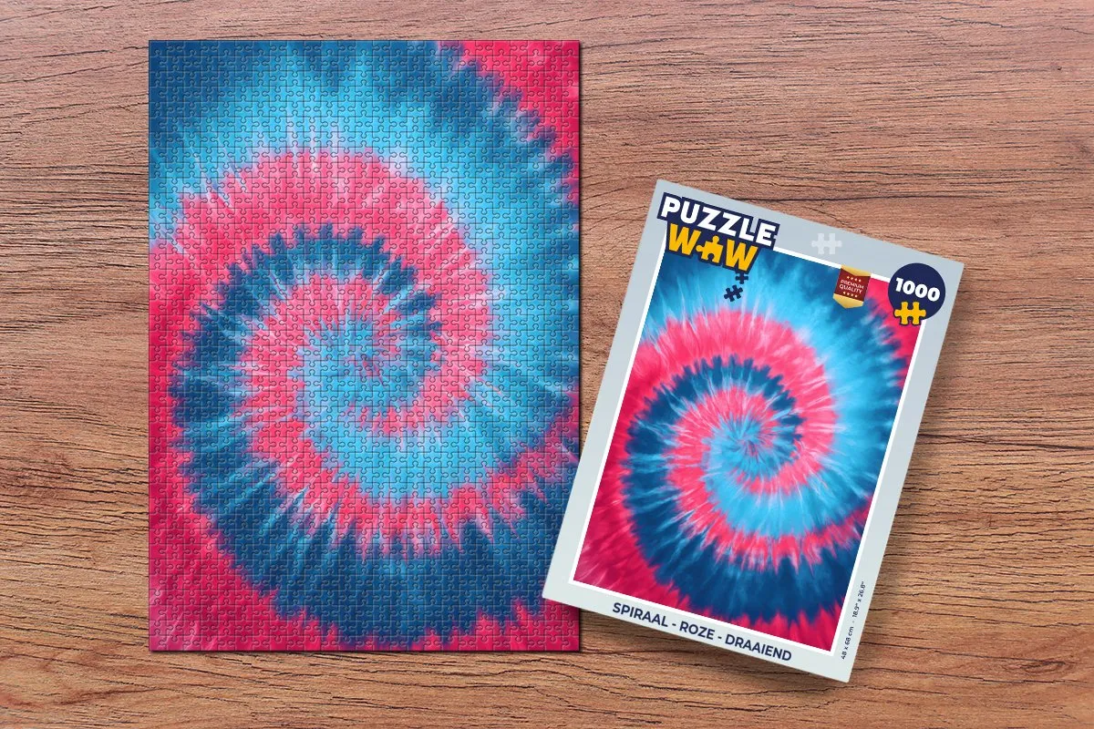 PuzzleWow Spiraal Draaiende Puzzel 1000 Stuks - Roze
