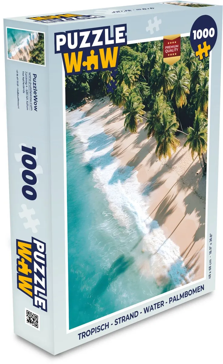 PuzzleWow Tropisch Strand Legpuzzel 1000 Stuks