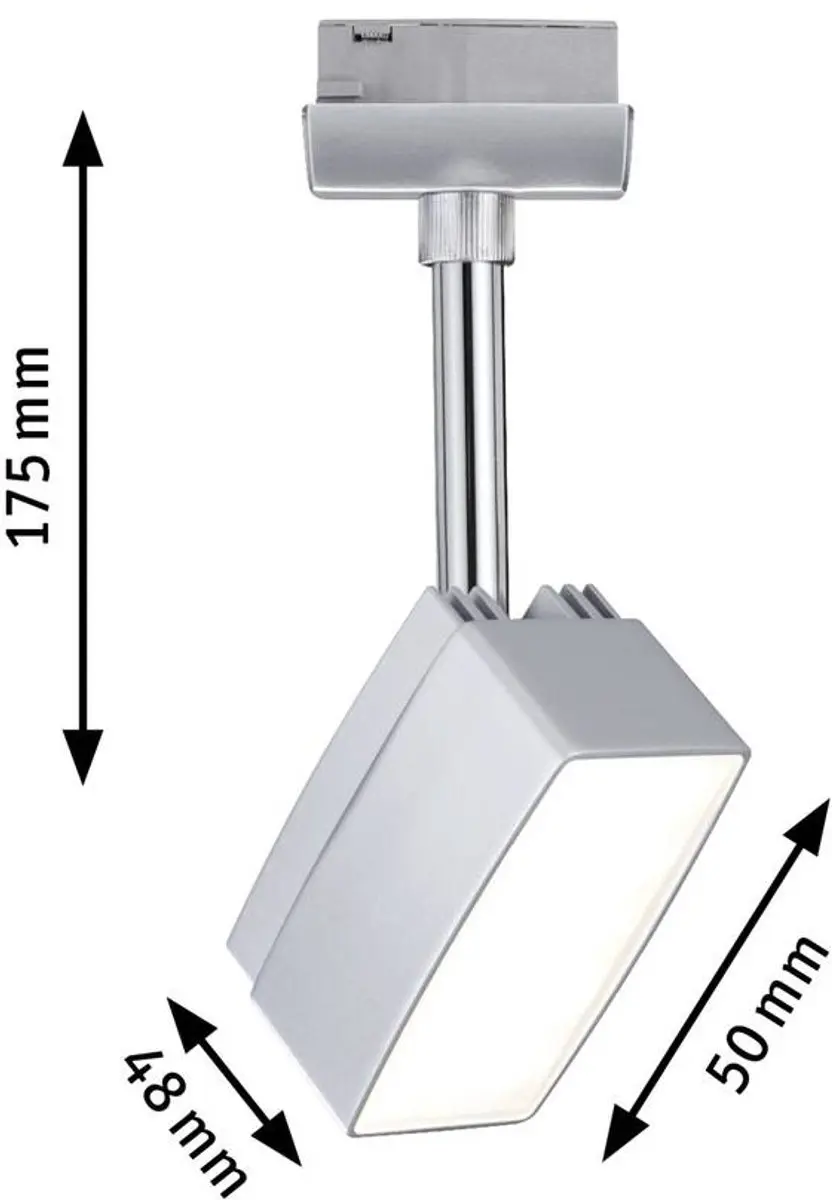 Paulmann URail Pedal LED Plafondspot 5W - Chroom (mat) - afbeelding 2 van 6