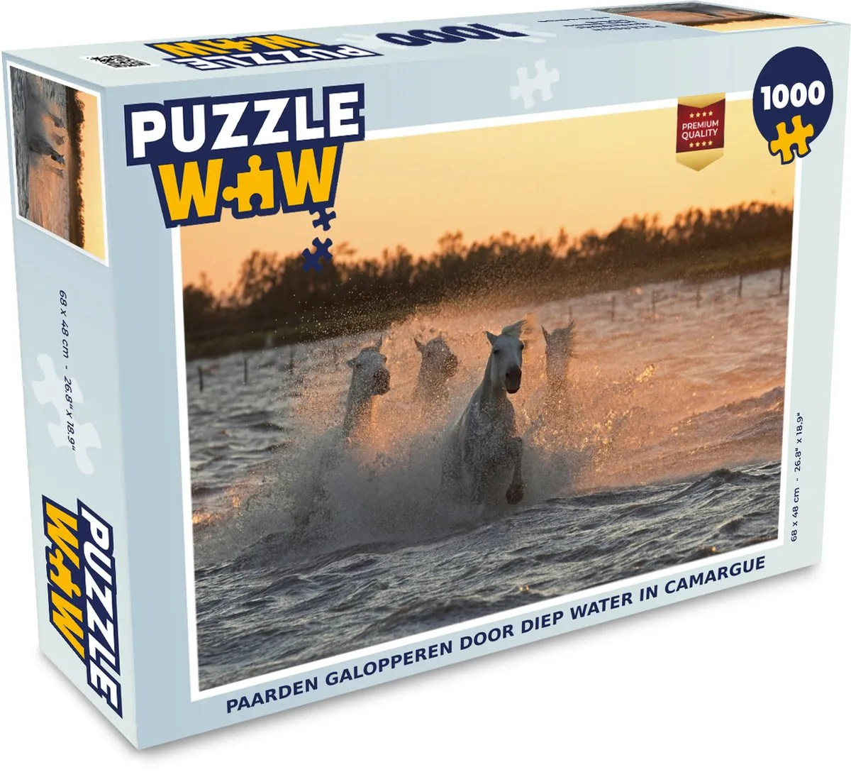 PuzzleWow Paarden in Camargue Legpuzzel 1000 Stuks