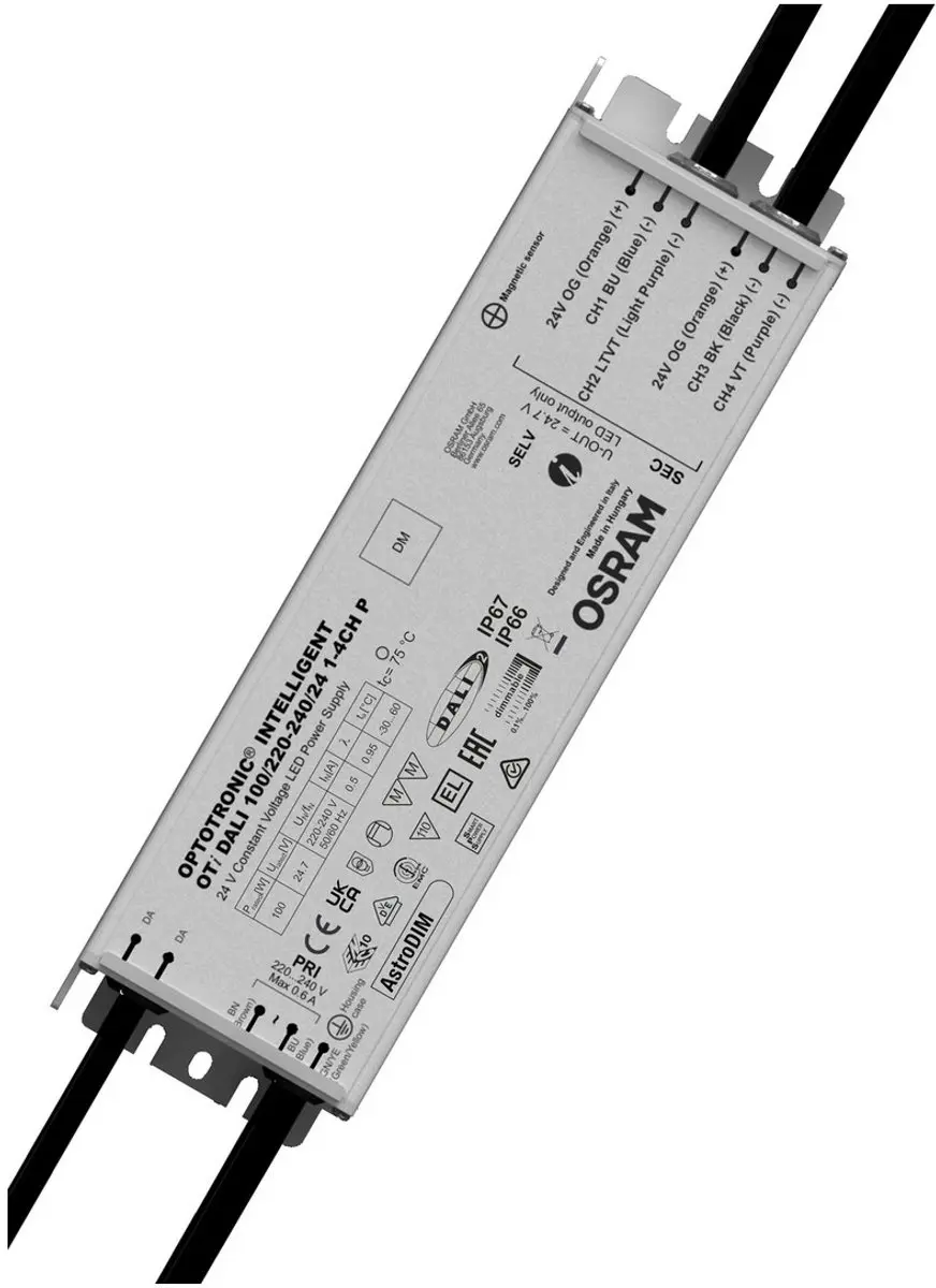 Osram LED Driver CV Power DALI 1-4CH IP66
