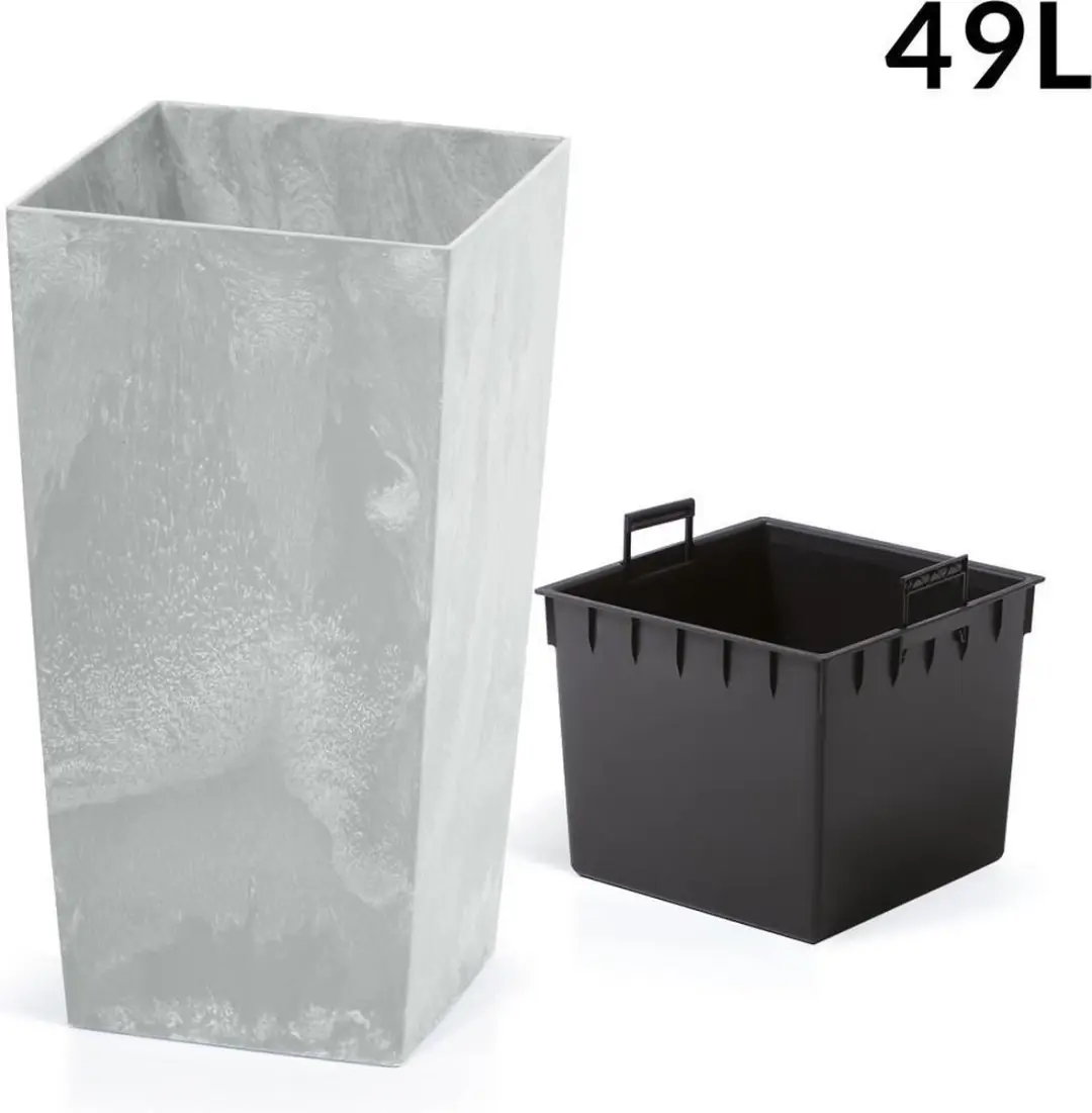 deuba Bloempot Betonlook Grijs 49L - afbeelding 3 van 3
