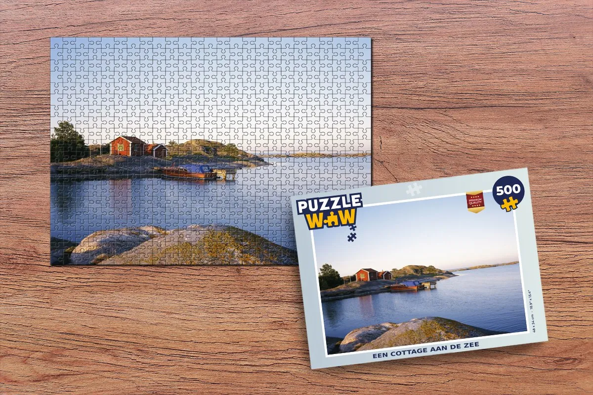 PuzzleWow Cottage aan de zee Legpuzzel 500 Stuks