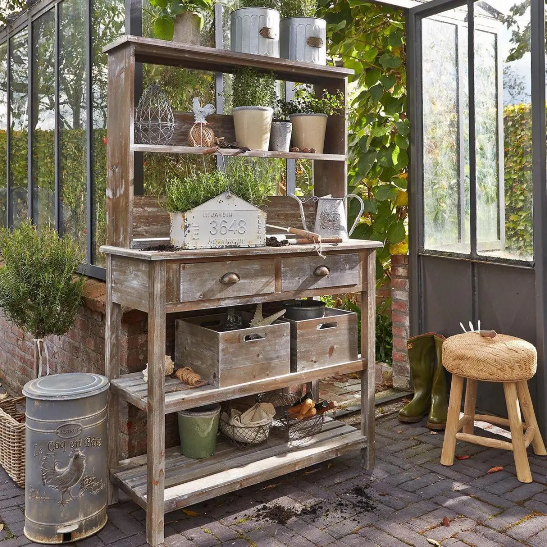 Loberon Landover Plantentafel - Bruin - afbeelding 4 van 6
