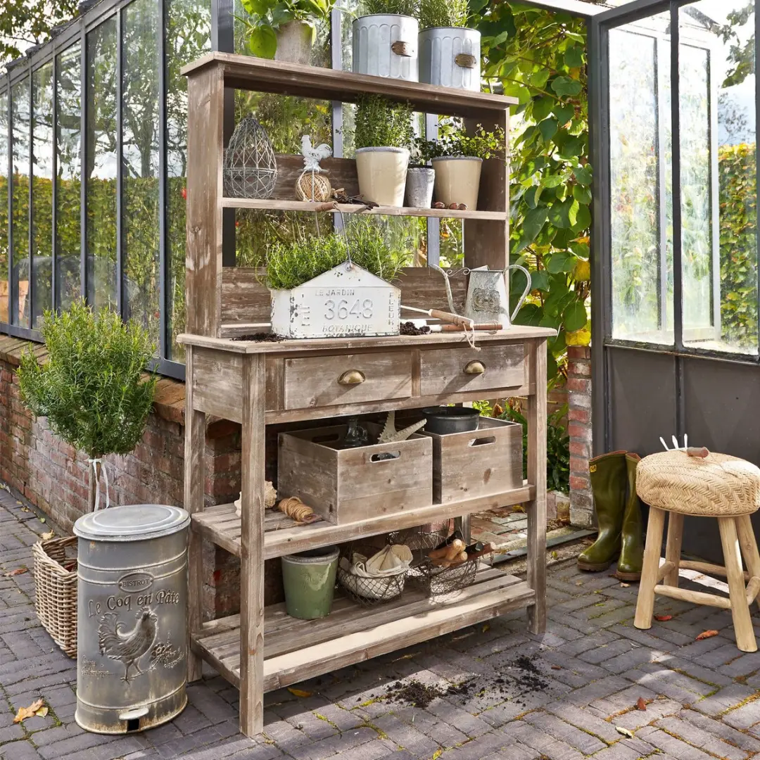 Loberon Landover Plantentafel - Bruin - afbeelding 2 van 6