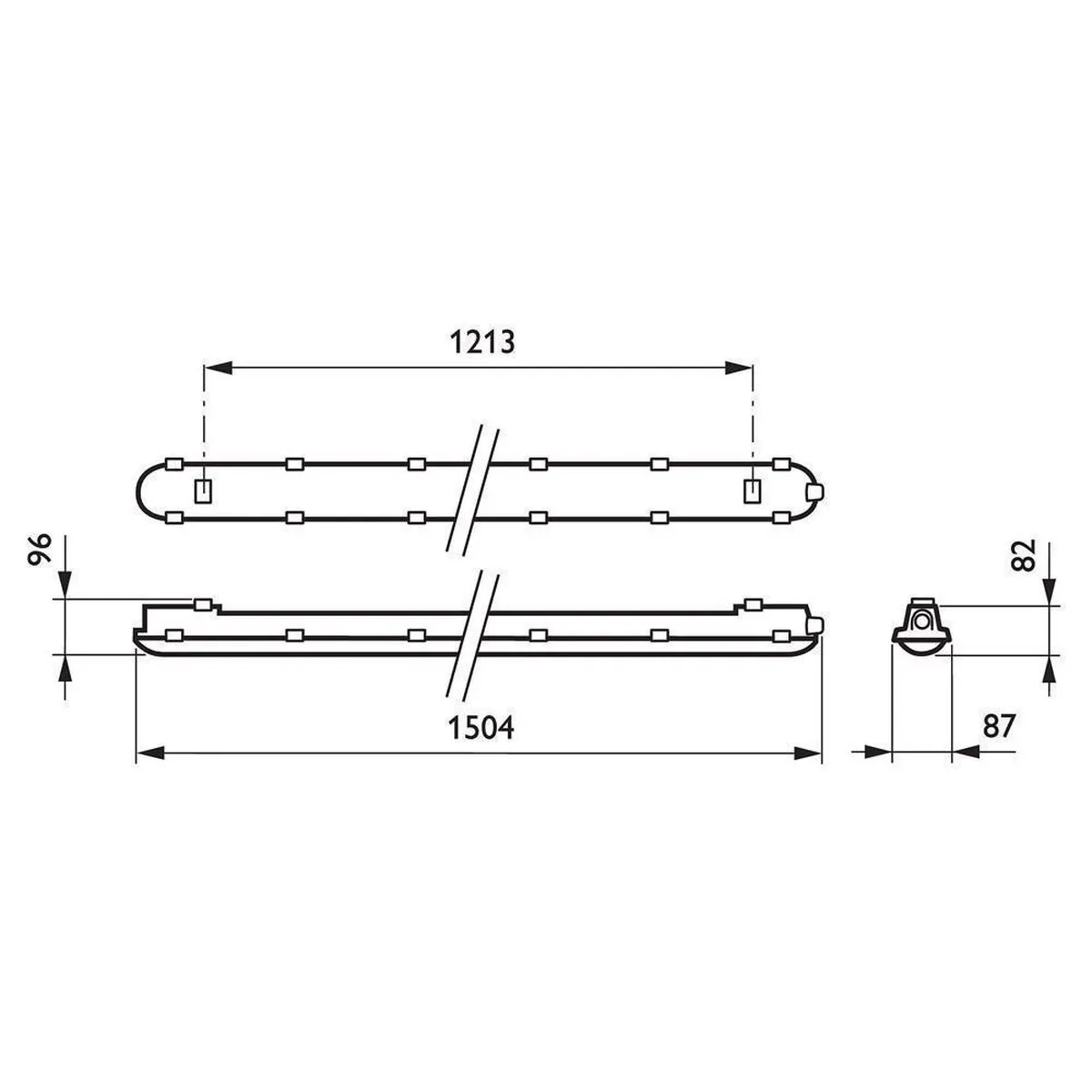 Philips CoreLine LED Opbouwarmatuur 57W 150cm - Koel Wit - IP65