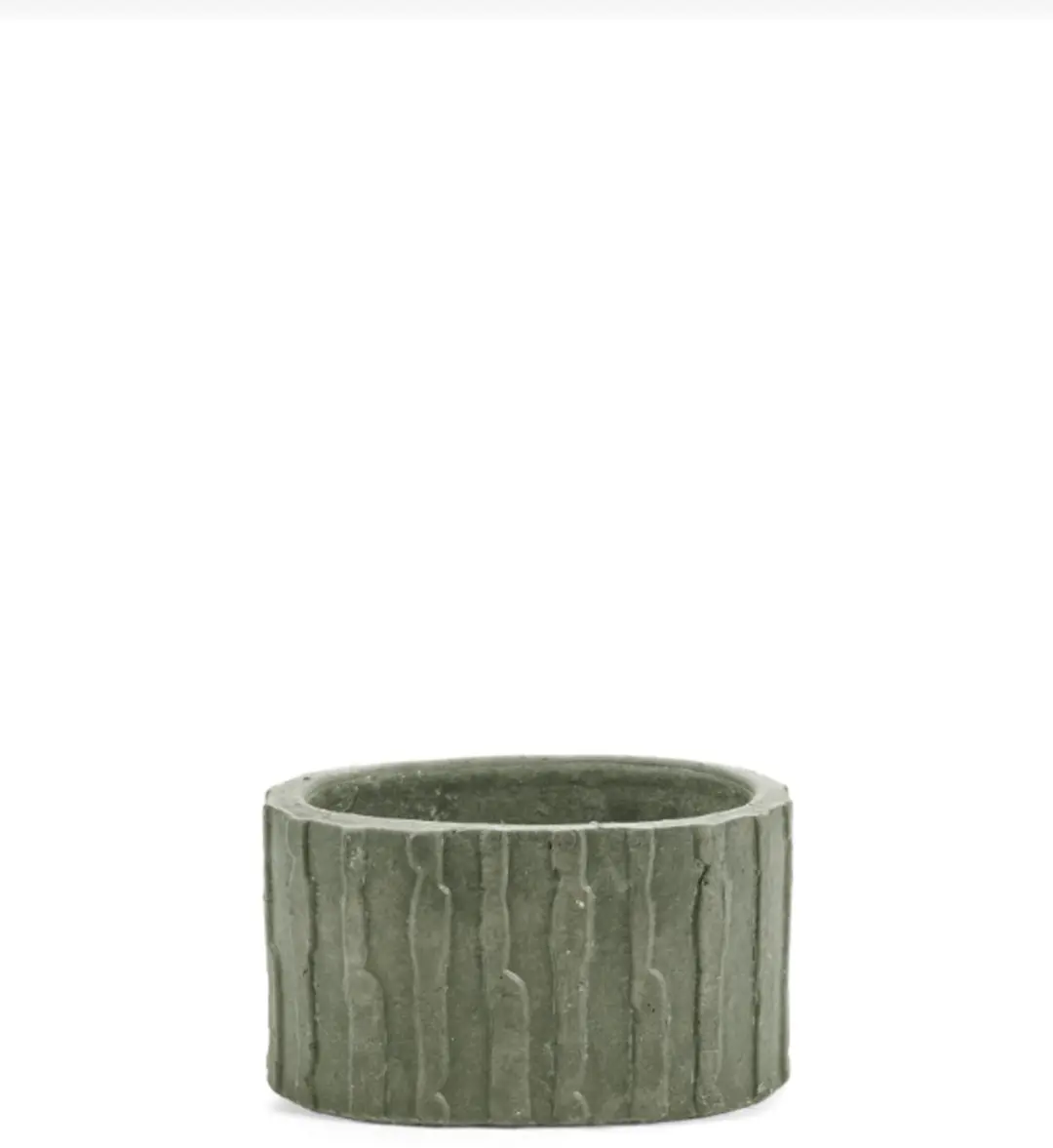 Serax Bloempot Ovaal Ribbel Groen-Donker Groen L 30 cm B 20 cm H 17 cm