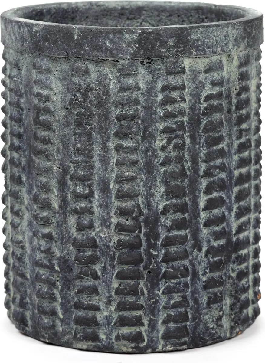 Serax Bloempot Zwart Grijs L 19,5 cm D 19,5 cm H 23 cm