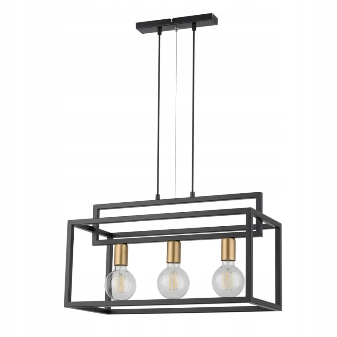 VIGO 3 Plafondlamp Pendel Zwart/Goud