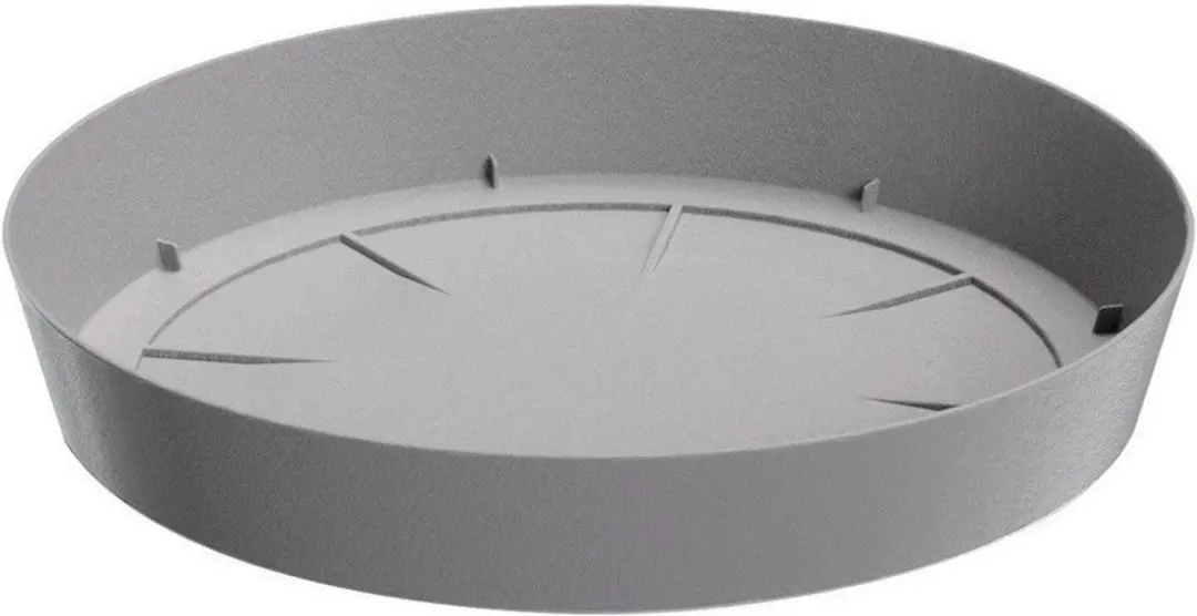 Prosperplast Opvangschaal/onderschaal voor bloempot/plantenpot - lichtgrijs - rond - Dia 38 cm