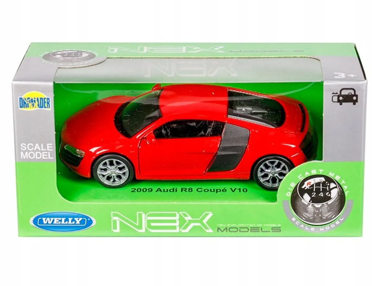 Audi R8 V10 Coupe 2009 Modelauto 1:32 - Rood