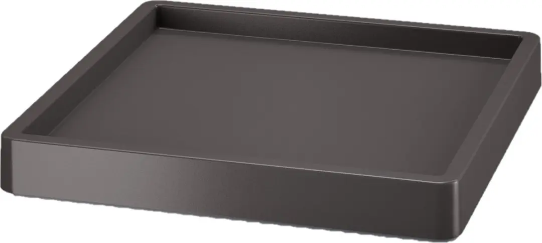 Prosperplast Plantenonderzetter - vierkant - antraciet - 30 x 30 x 6 cm - met wieltjes