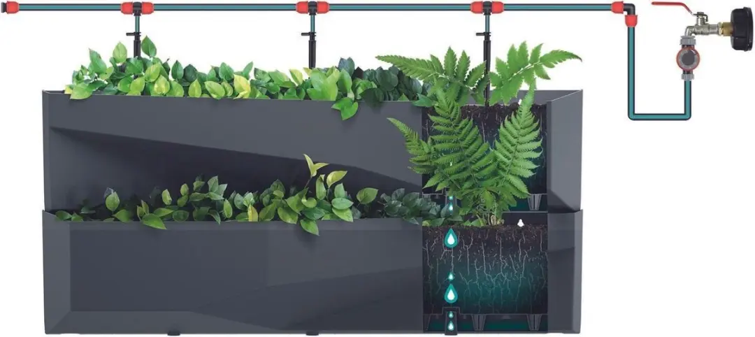 Prosperplast Verticale Tuin Hangende Plantenbakken - 2 Stuks - afbeelding 6 van 6