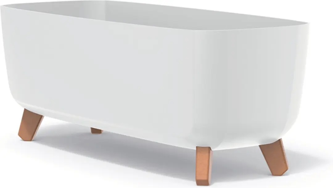 Prosperplast Gracia Bloempot Wit 58x24cm Op Poten