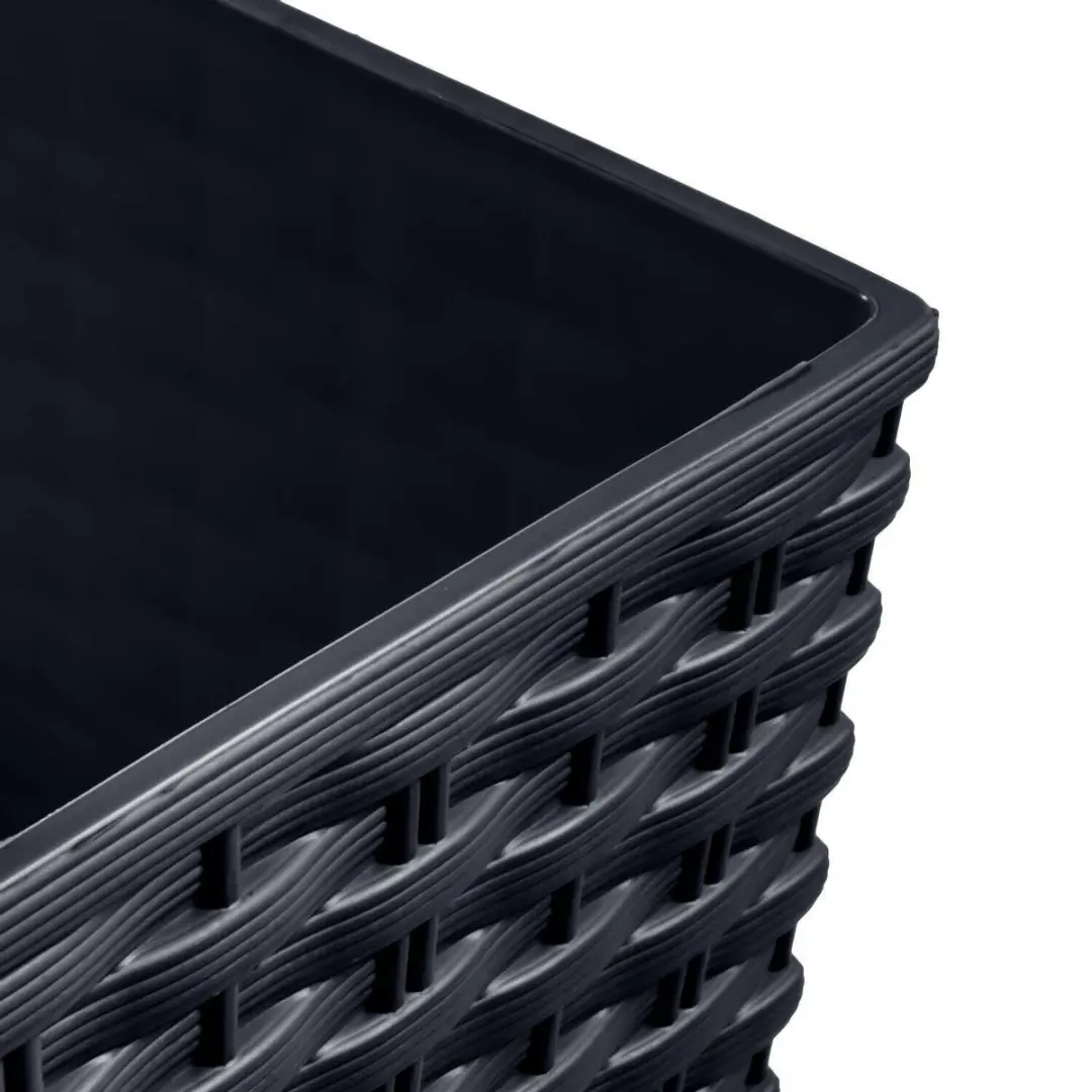 Prosperplast Rato Square Bloempot 17x32,4cm - 7L - Antraciet - afbeelding 4 van 5