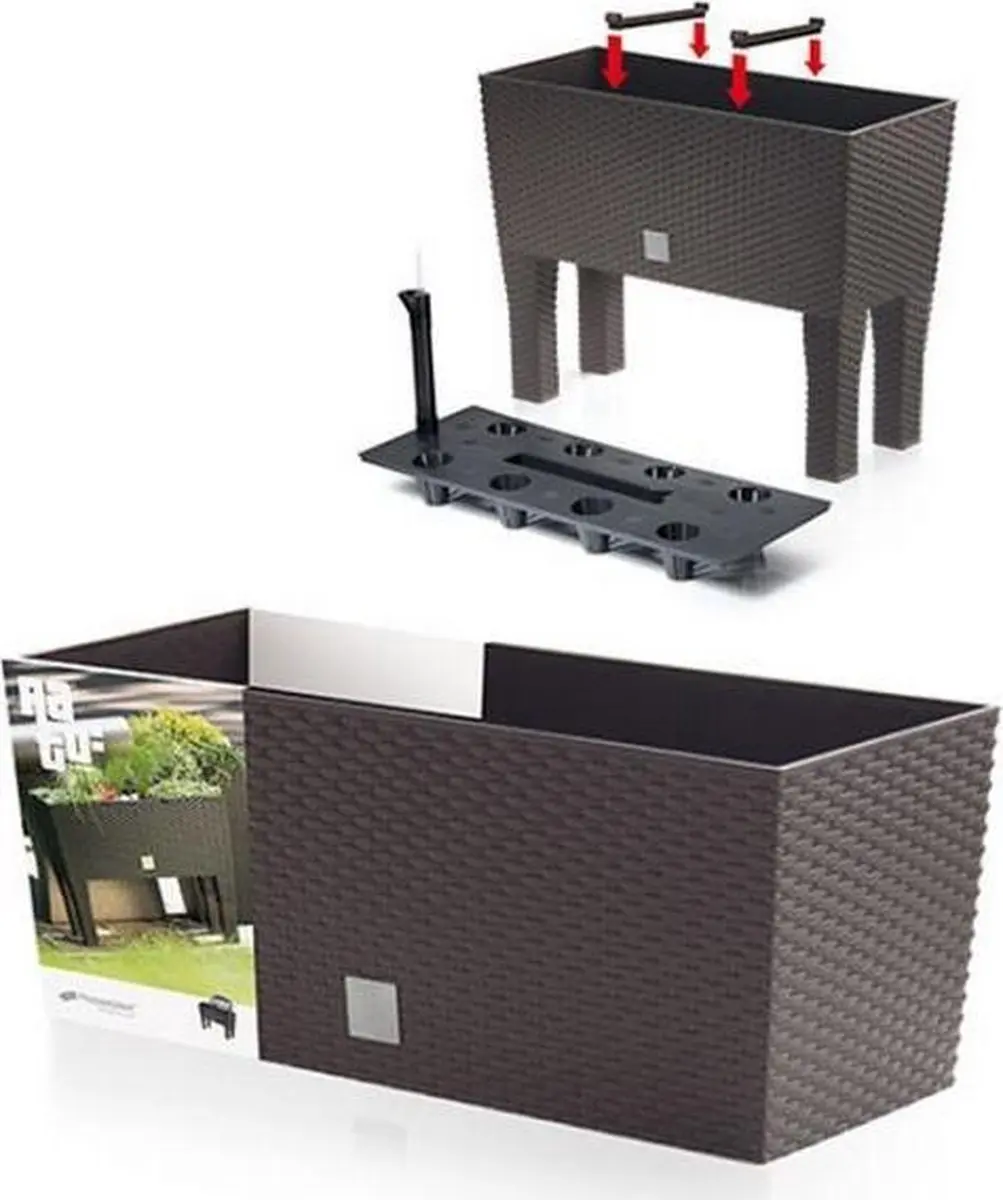 Prosperplast Rato Bloembak met irrigatie - 60x25x46cm Antraciet - afbeelding 6 van 6