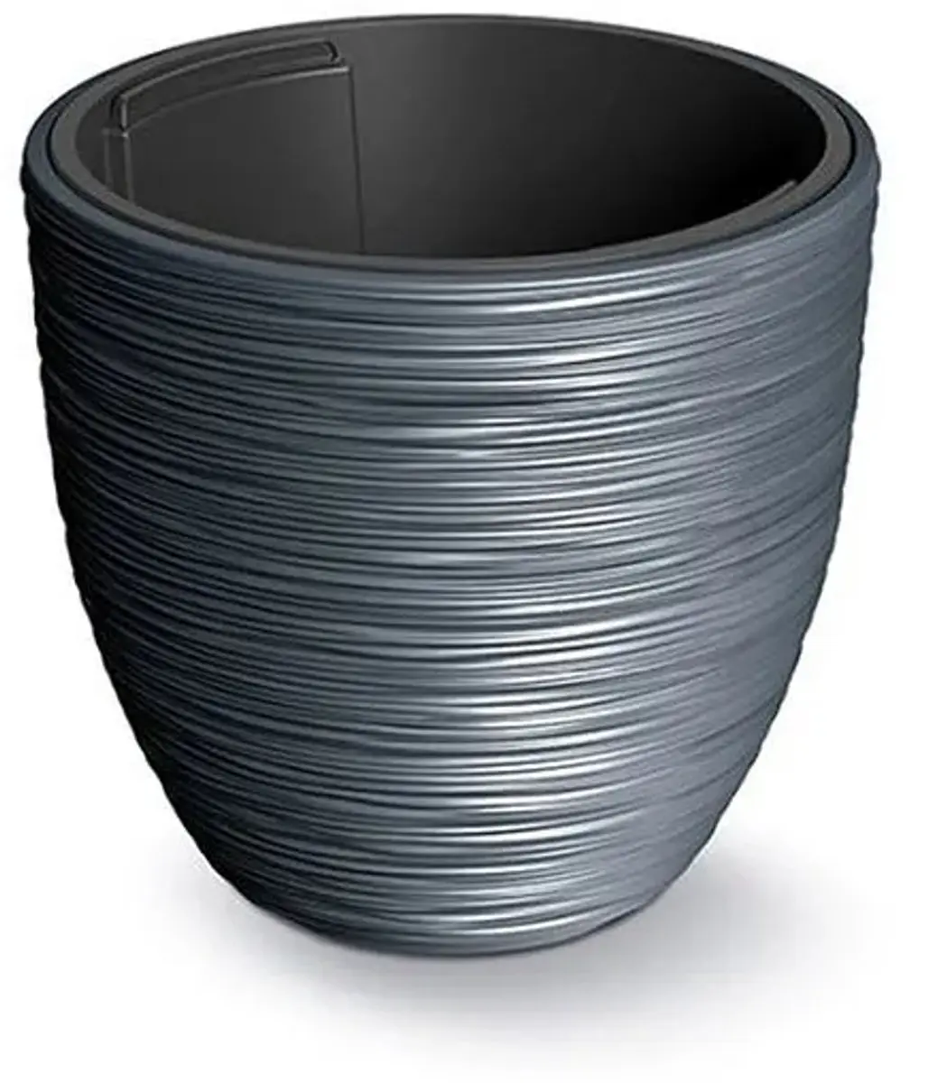 Prosperplast Furu Stripes Bloempot 30cm - Antraciet - afbeelding 5 van 5