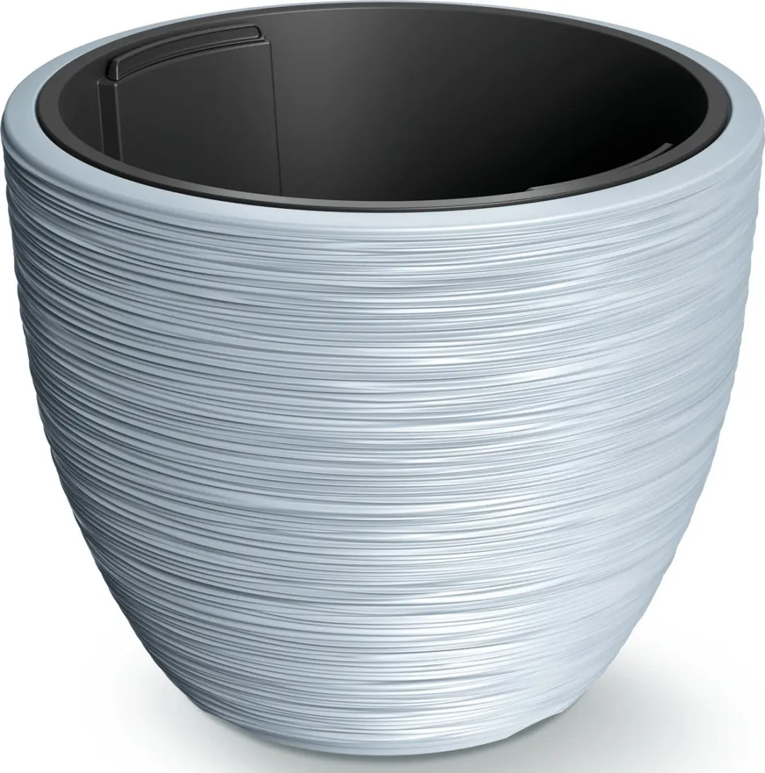 Prosperplast Furu Stripes Plantenpot 40x40cm - Lichtgrijs