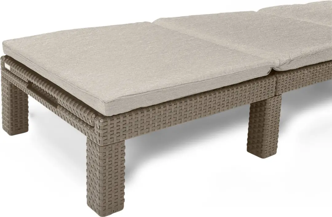 Keter Allibert Daytona Deluxe Ligbed 3 standen - 65x195cm - Cappuccino - afbeelding 2 van 6