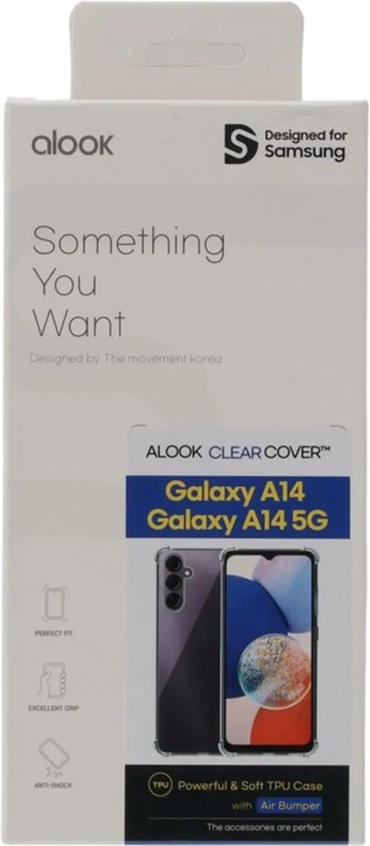 Samsung Alook Soft Clear Cover Galaxy A14 - Transparant