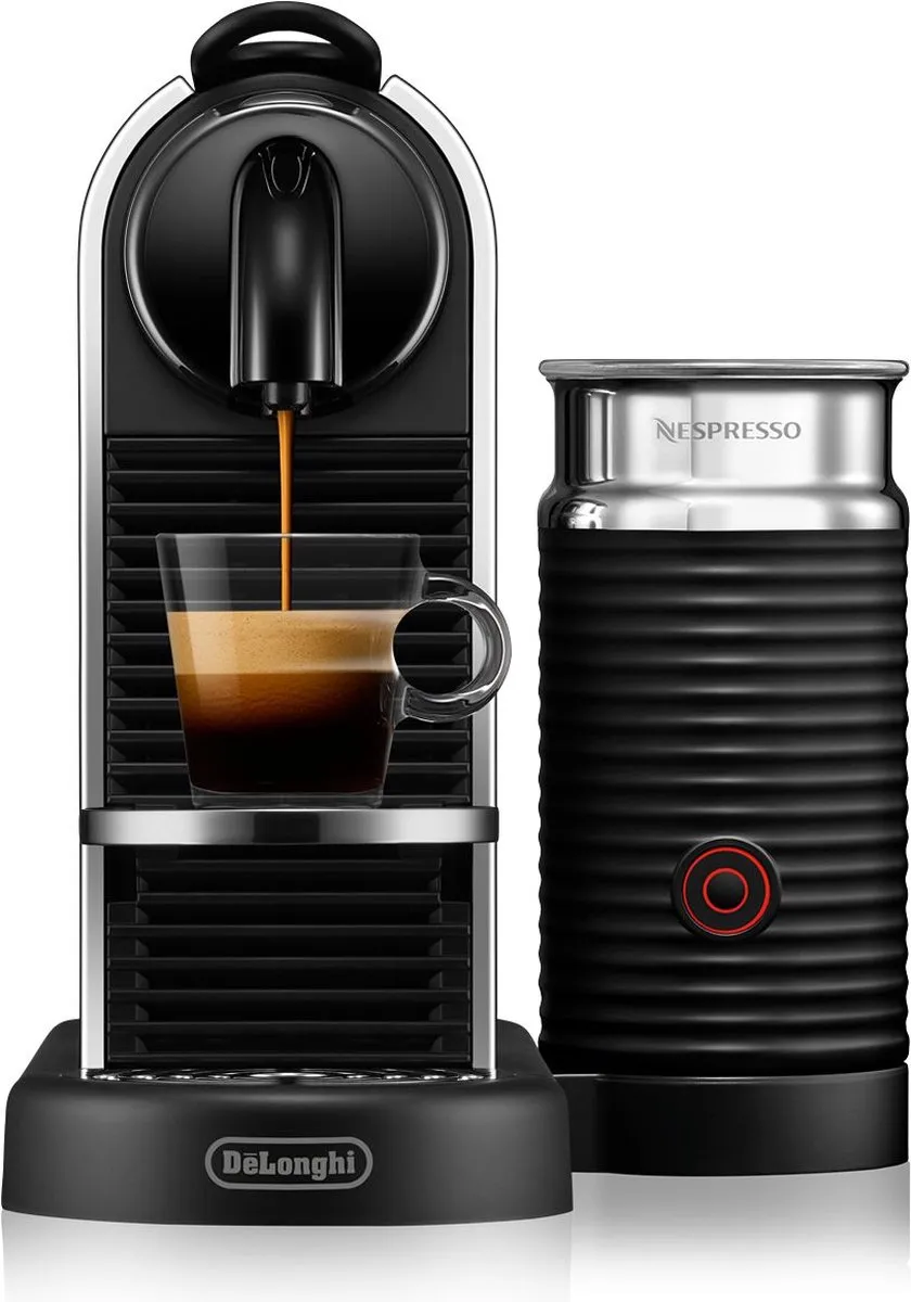 De'Longhi Nespresso CitiZ Platinum & Milk EN330.M Koffiecupmachine - Stainless Steel