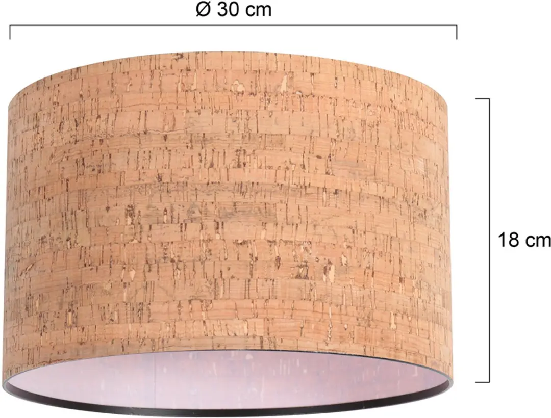 Steinhauer Lampenkap Ø30cm - Kurk Beige - afbeelding 4 van 6