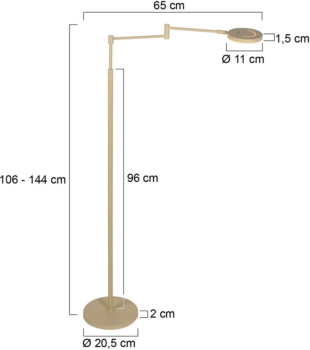 Steinhauer Soleil 3515CR Vloerlamp - Crème - afbeelding 2 van 6