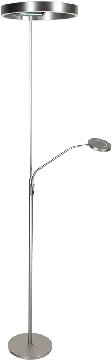 Stalen vloerlamp Soleil 2 4388ST met afstandsbediening, 183 cm hoog, moderne uit