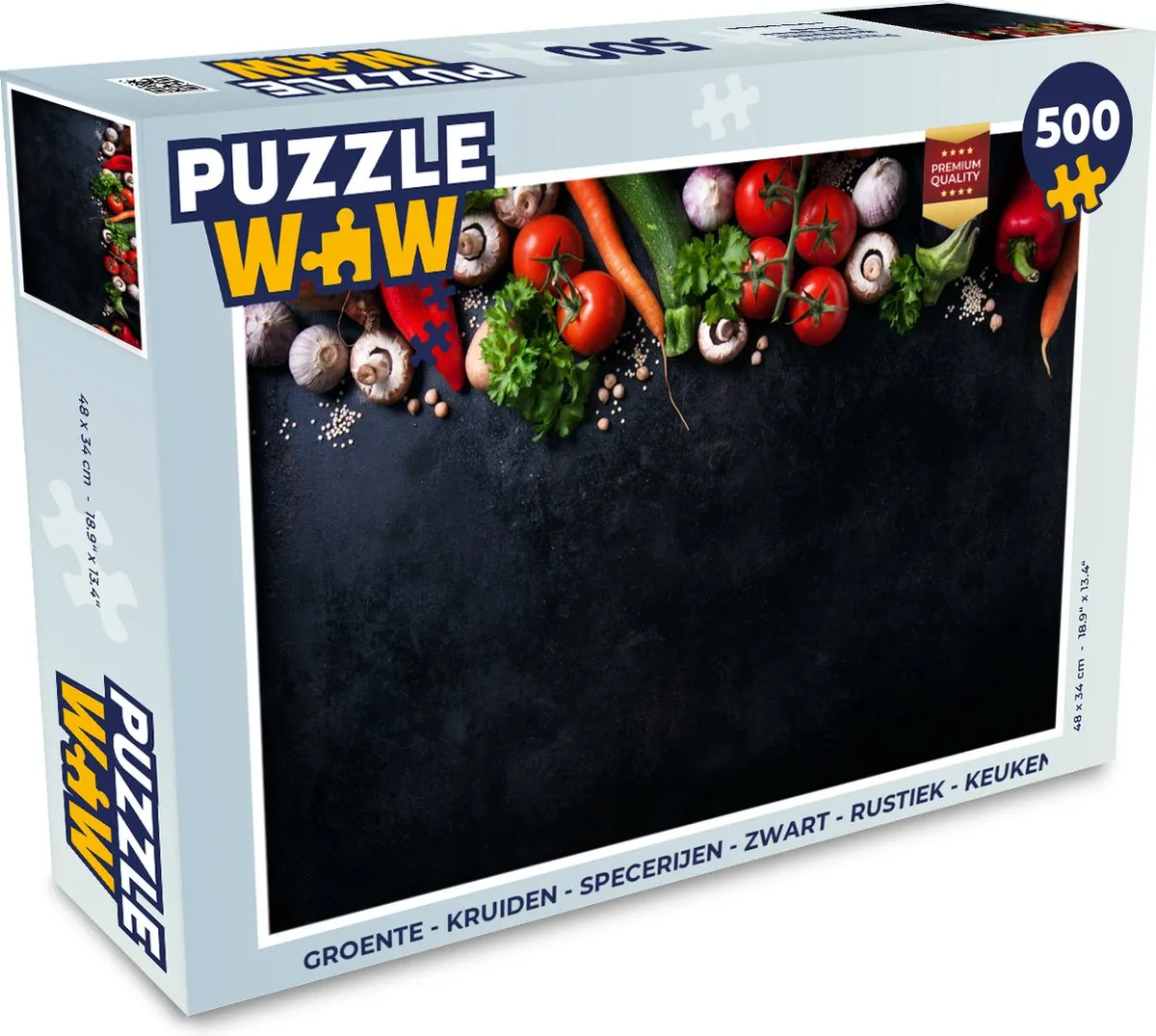 PuzzleWow Groente Kruiden Specerijen Puzzel 500 Stuks - Multicolor