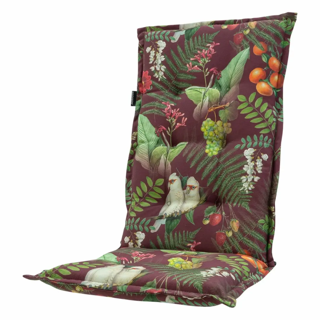 Madison Tuinstoelkussens hoge rug 50x123 cm Josie borbeaux