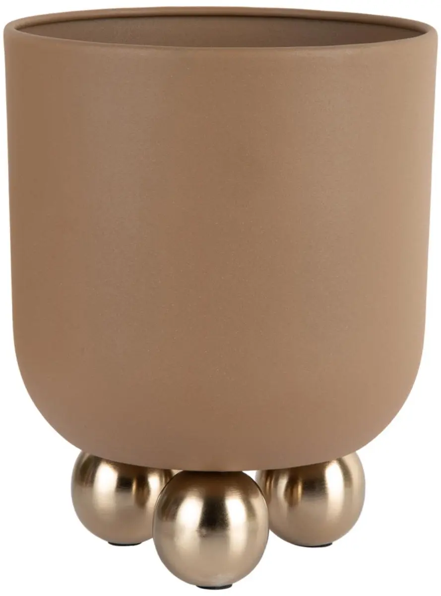 Present Time Bloempot Estilo Small - Bruin - 18.5x18.5x23cm - Modern