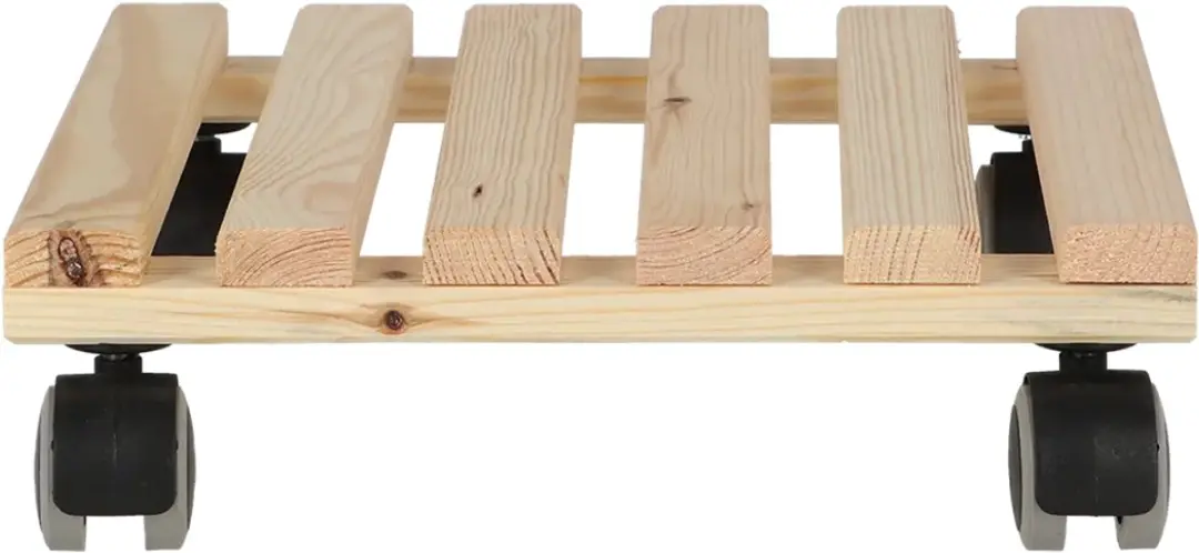 Esschert Design Plantentrolley Natuurlijk Vierkant L