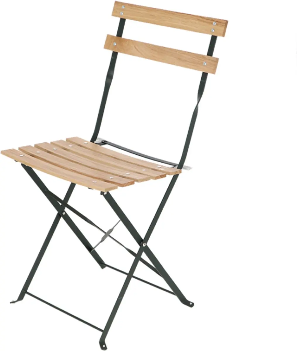Bistrostoel metaal hout groen