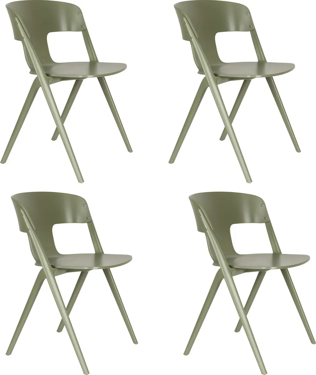 Zuiver Horizon Tuinstoel Forest Green - Set van 4