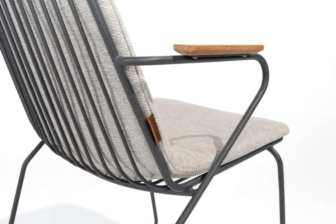 4 Seasons Outdoor Veneto Tuinstoel - Antraciet - afbeelding 4 van 6