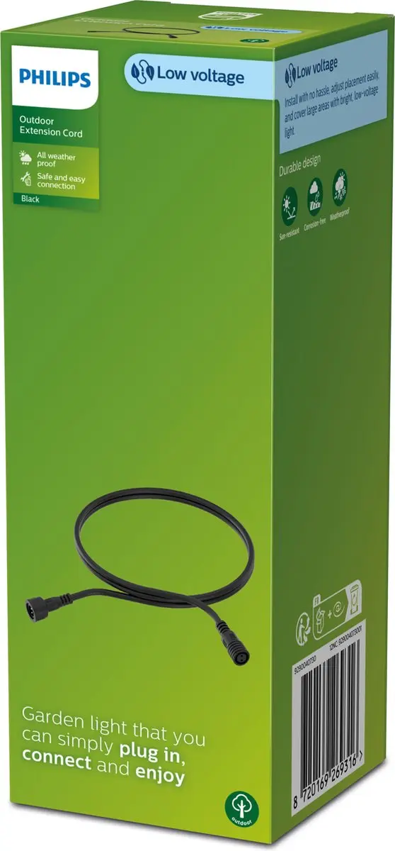 Philips GardenLink 2m Verlengkabel - Zwart - afbeelding 2 van 5