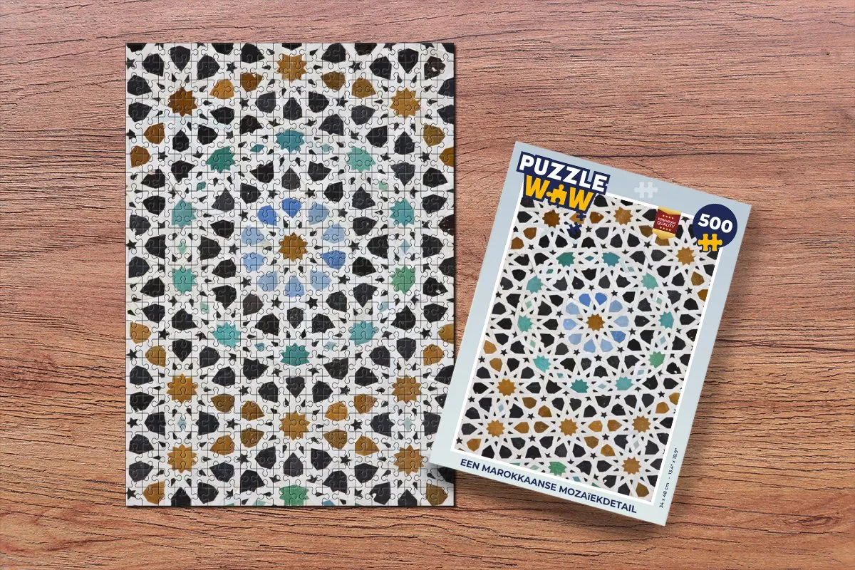 PuzzleWow Marokkaanse Mozaïekdetail Legpuzzel 500 Stuks - Multicolor