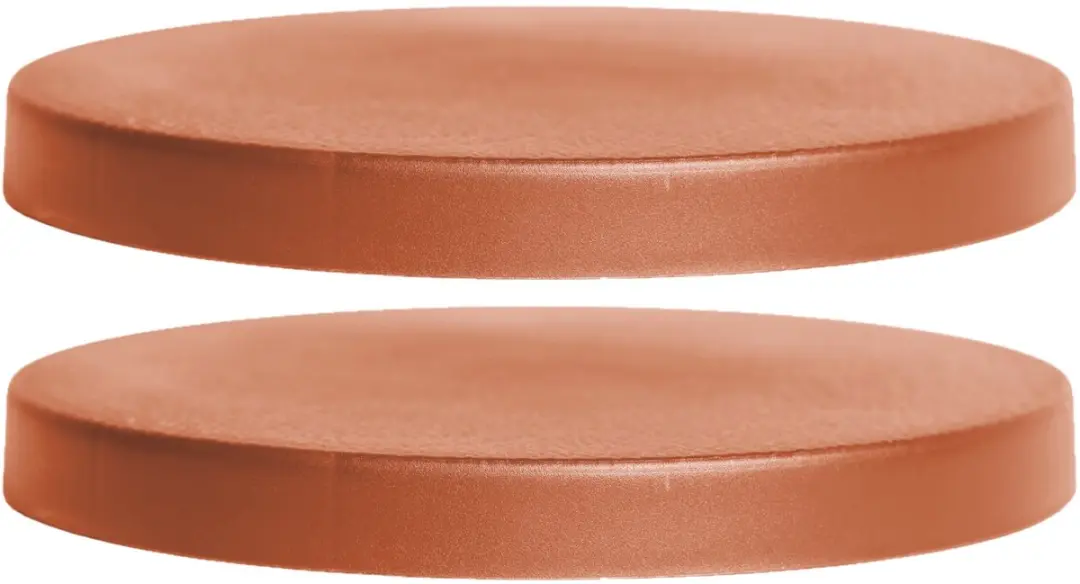 Prosperplast Plantenonderzetter - 2x - rond - terracotta - 40 cm - kunststof - Trolleys voor kamerplanten - multiroller