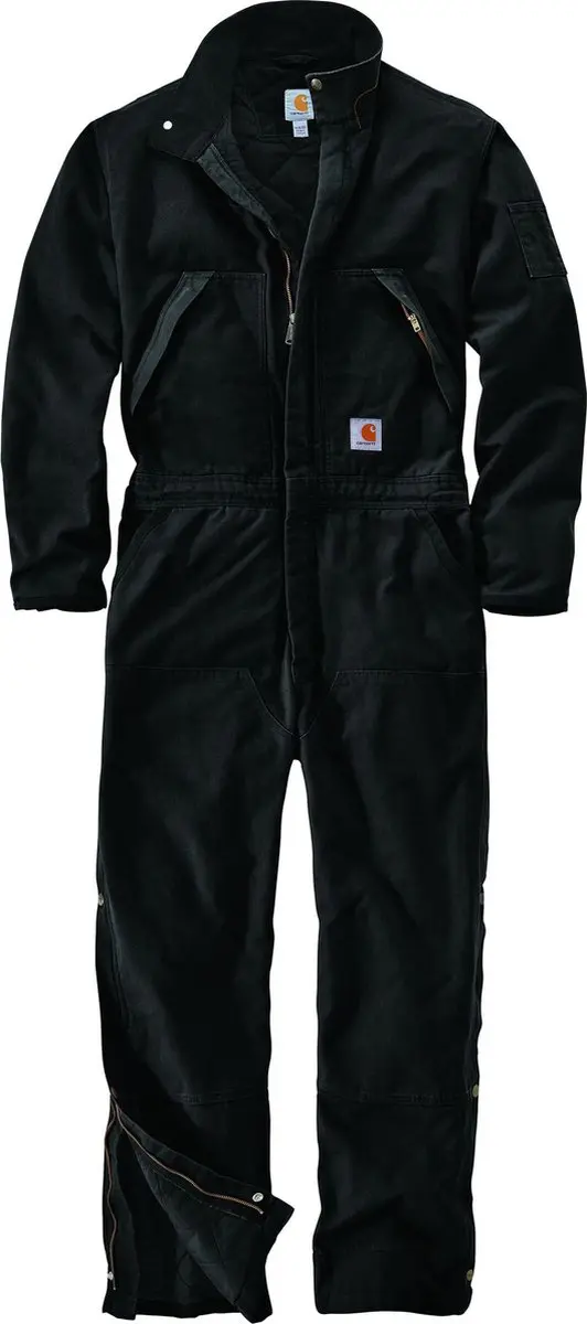 Carhartt Gewassen eend, geïsoleerde overall, zwart