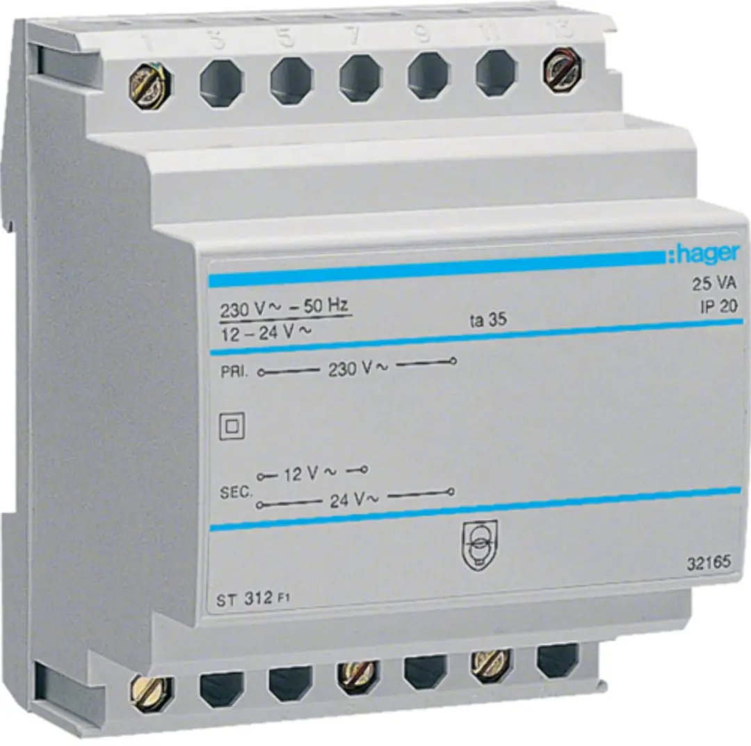 Hager ST312 Veiligheidstransformator 12V 3A