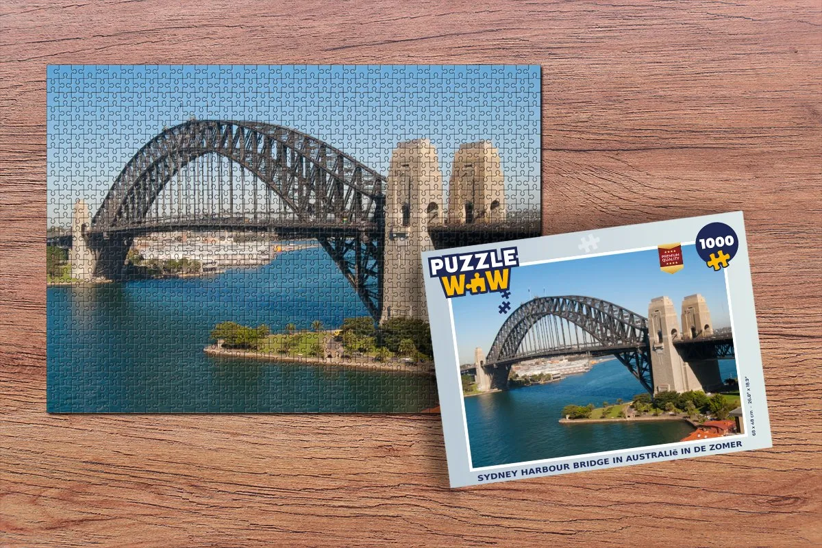 PuzzleWow Sydney Harbour Bridge Legpuzzel 1000 Stuks - Multicolor